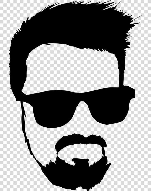 Силуэт мужчины в очках