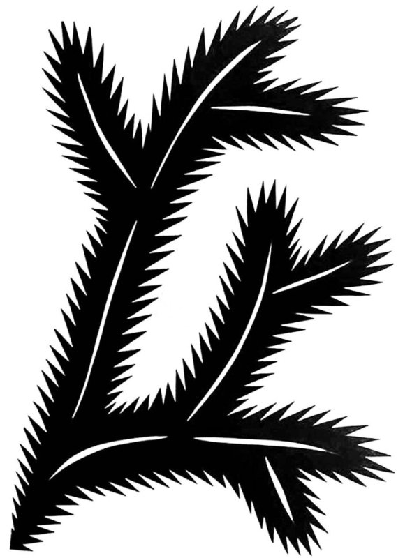 Ветви трафарет мультик