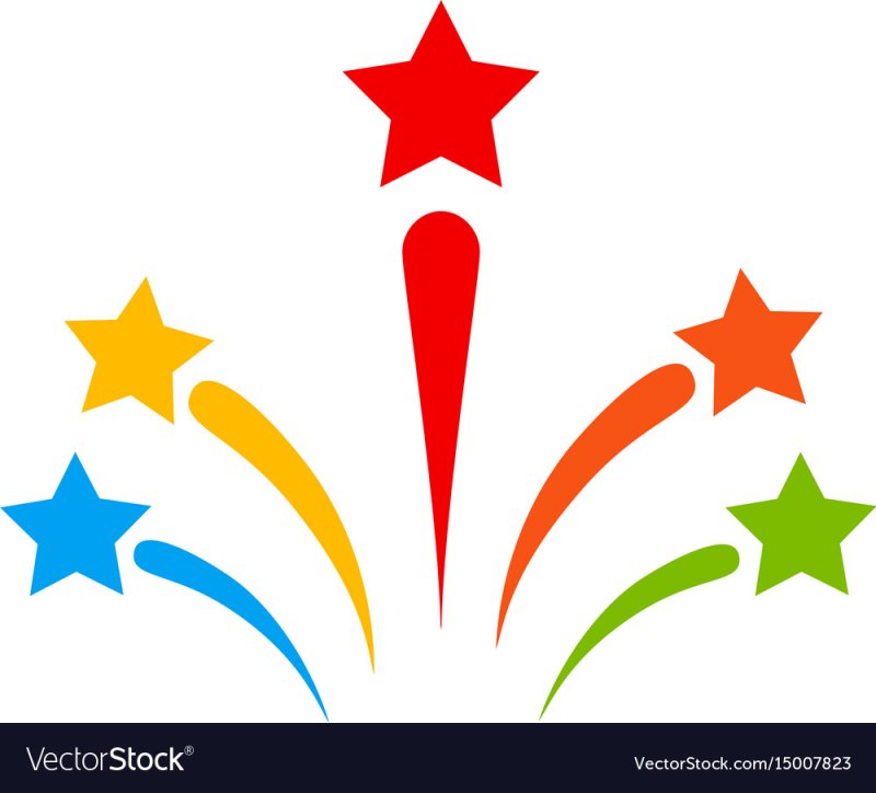 Цветной салют для вырезания