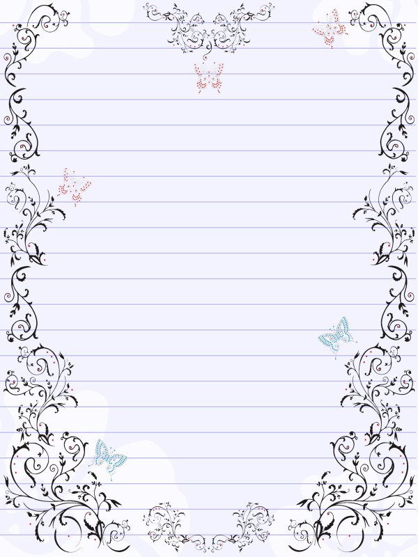 Красивый лист для письма