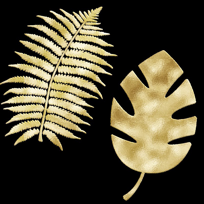 Листья пальмы золото