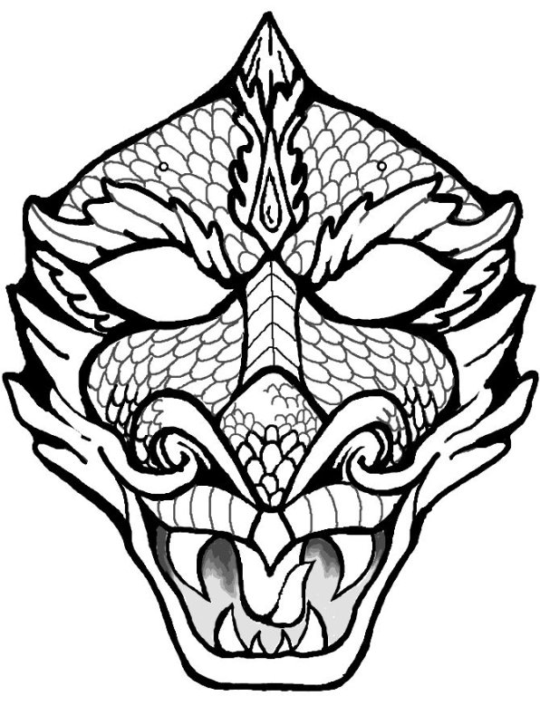 Эскиз маски для лица