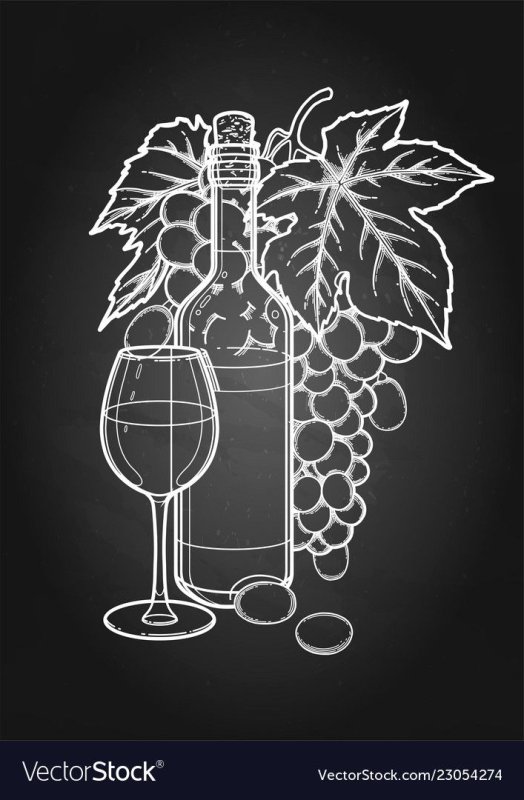 Трафарет вино