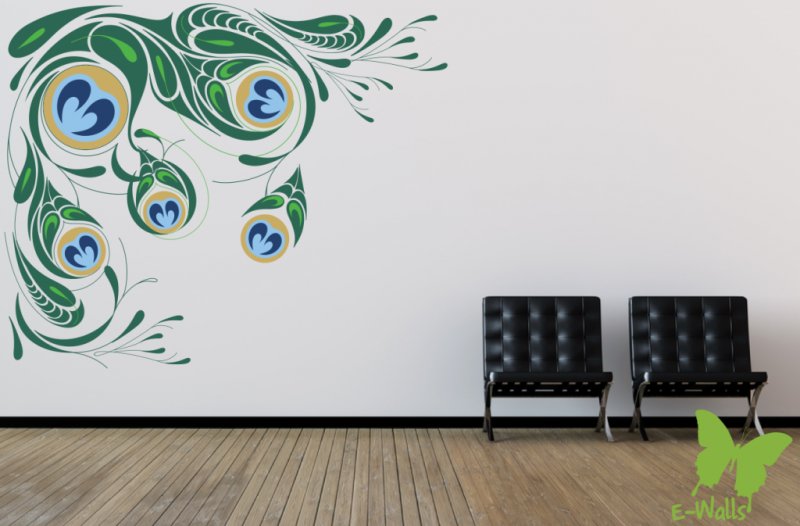 Роспись стен перья