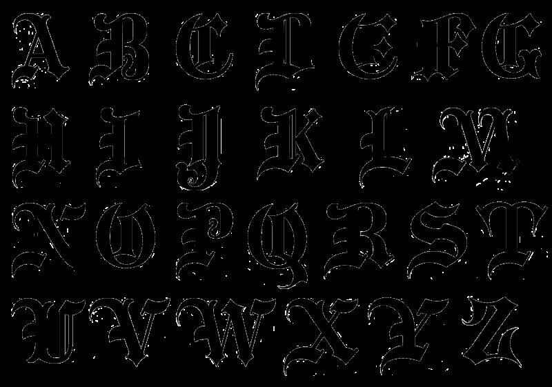 Латинский алфавит Готический шрифт