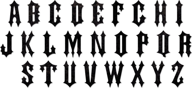Буквы в готическом стиле