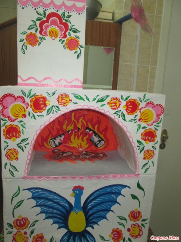 Поделка русская печь