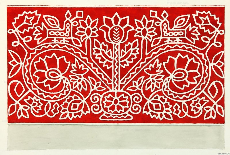 Карельская тамбурная вышивка