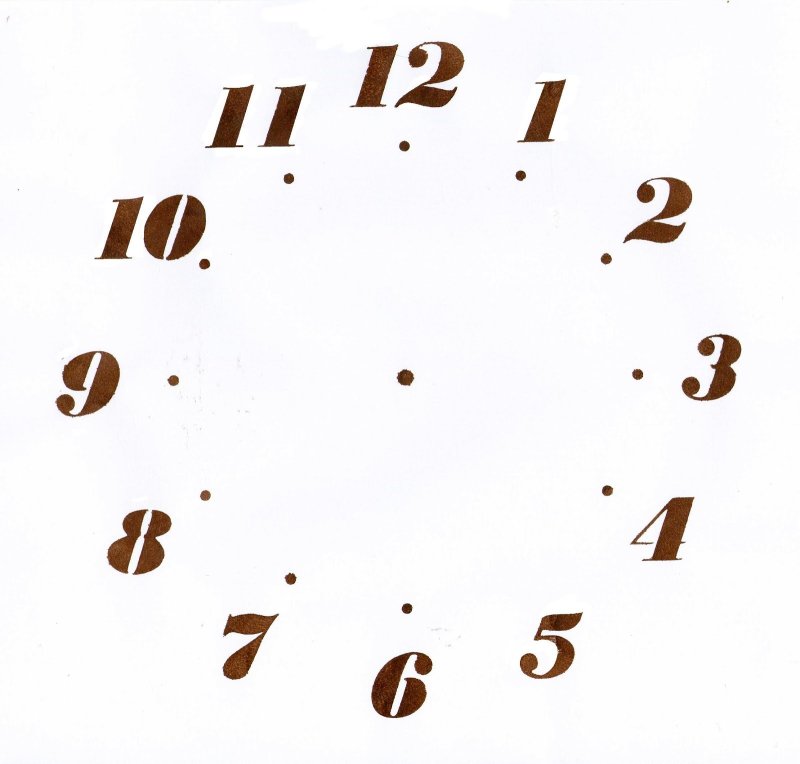 Циферблат часов трафарет