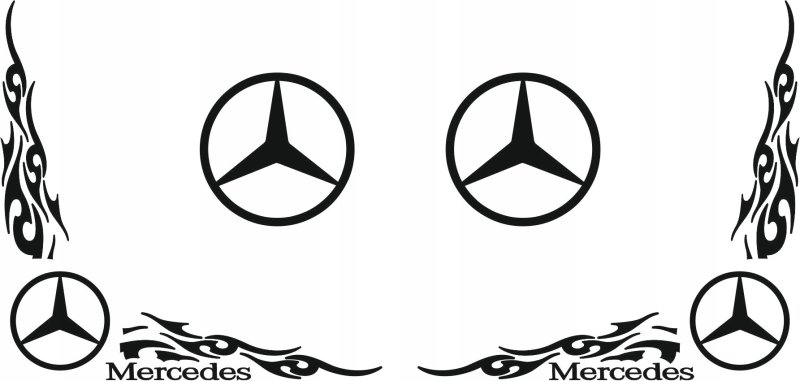 Наклейки на авто Мерседес