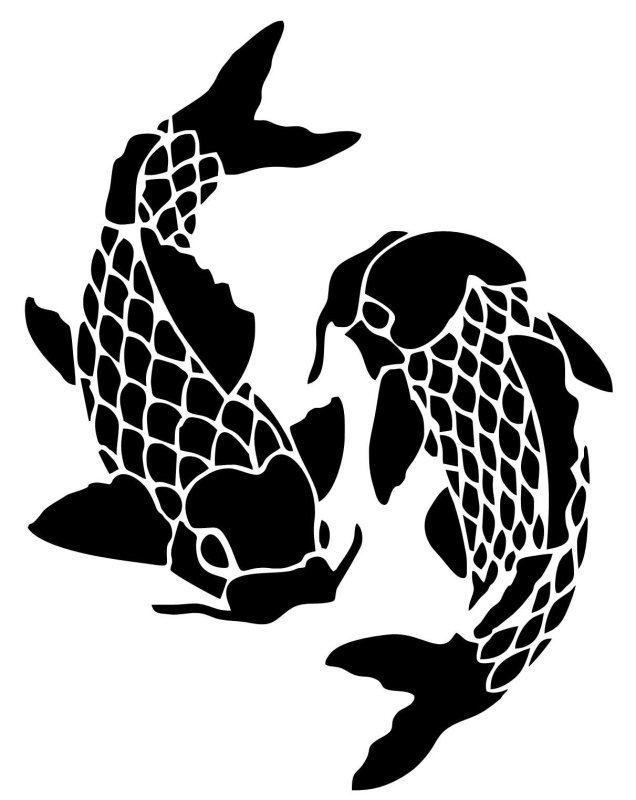 Трафарет рыбы