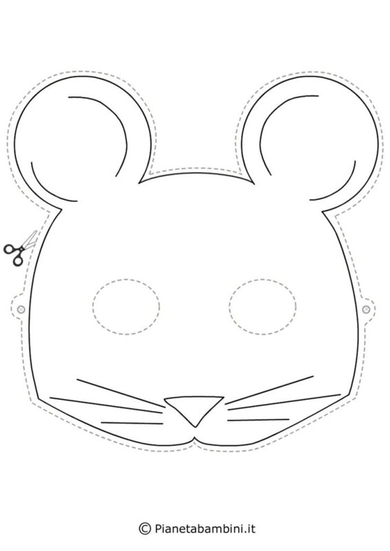 Маска мыши раскраска