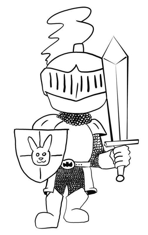 Рыцарь трафарет