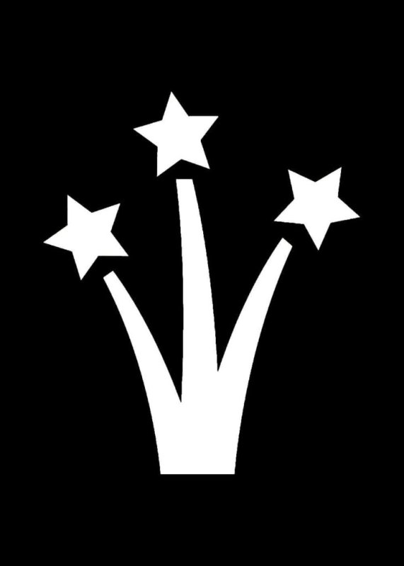 Трафарет фейерверка для вырезания