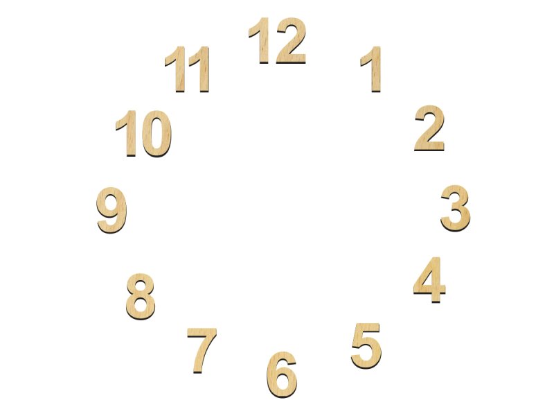 Цифры для циферблата