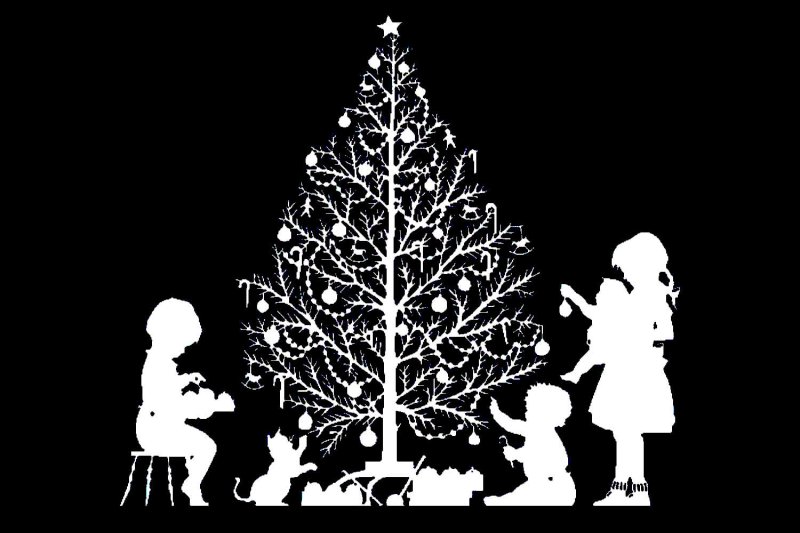 Вытынанки новогодние елка