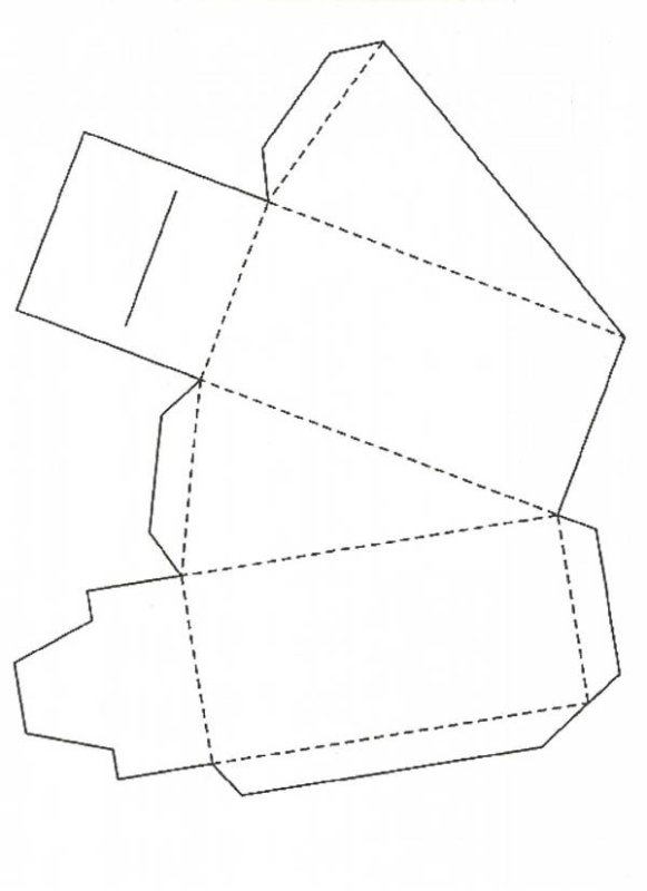 Шаблон кусочек торта из картона шаблон
