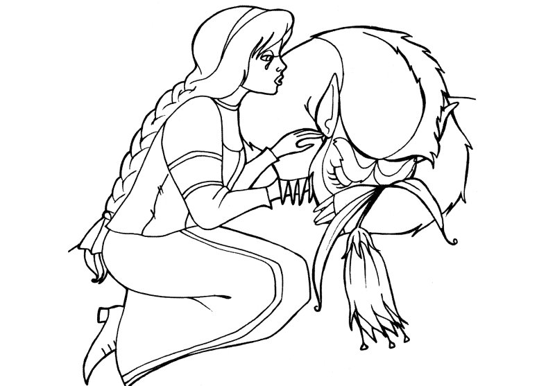 Аленький цветочек раскраска