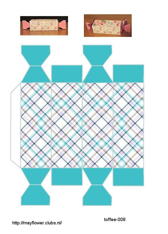 Макет коробочки для конфет