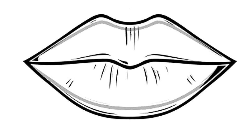 Губы раскраска