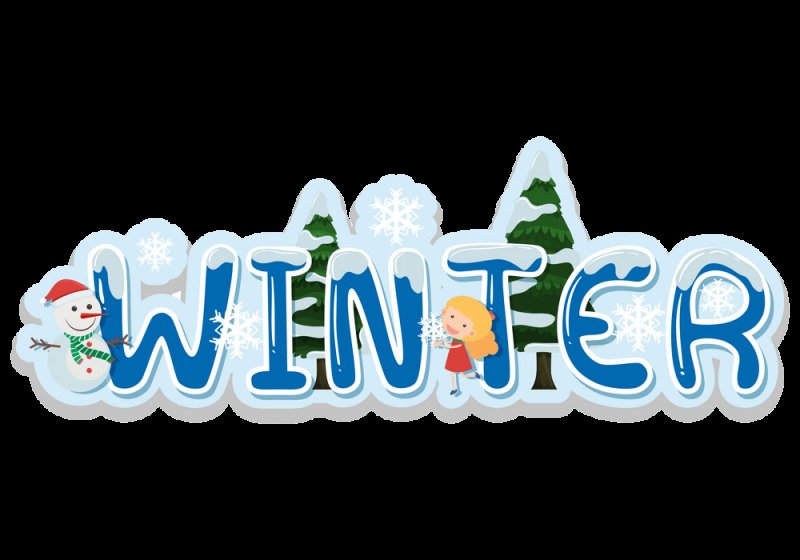 Winter надпись