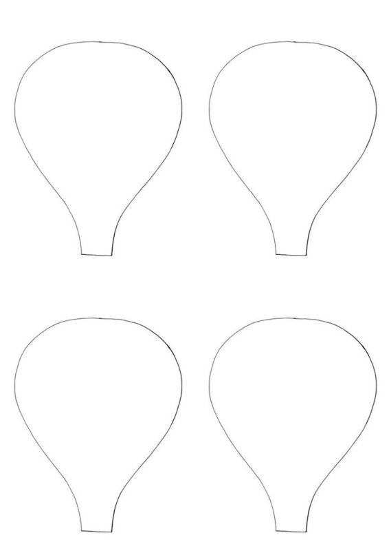 Аппликация воздушный шар с корзиной