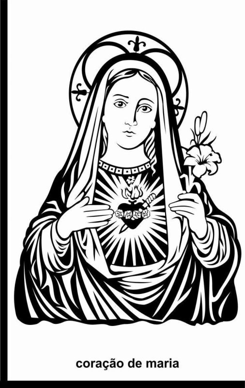 Святая Дева Мария эскиз