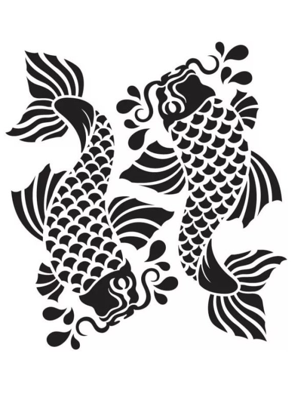 Трафарет "рыбки"