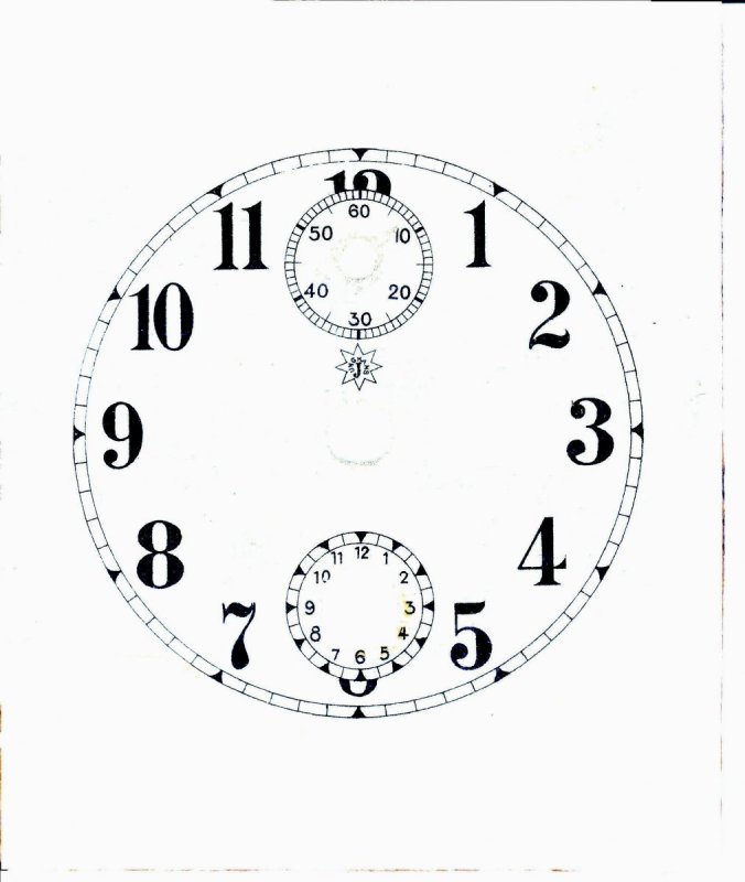 Циферблат старинных часов без стрелок