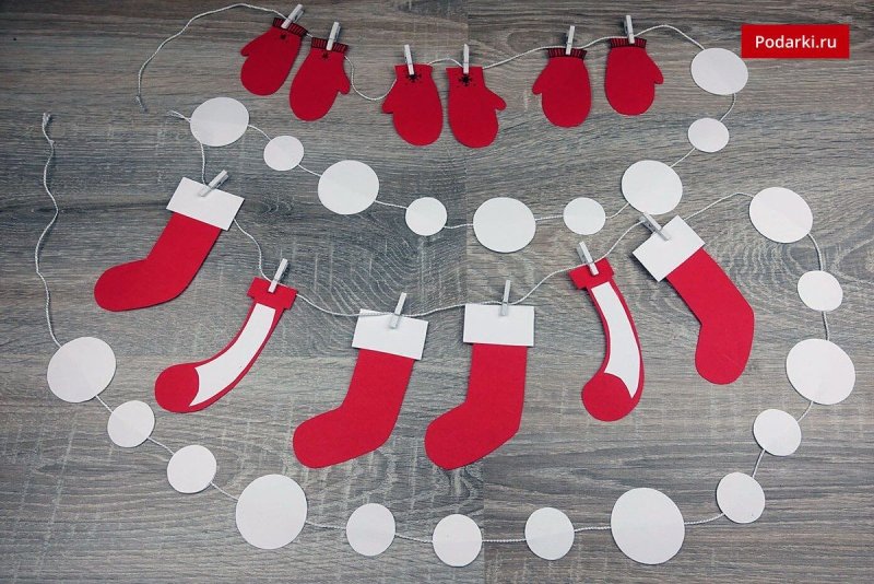 Гирлянда из бумаги на новый год