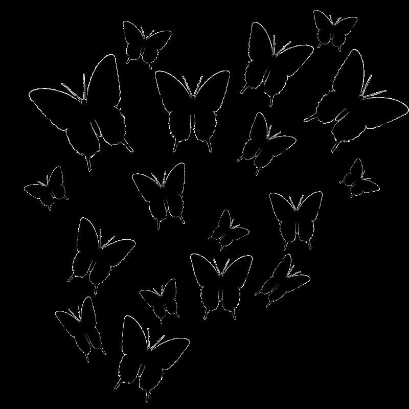 Бабочка черный силуэт