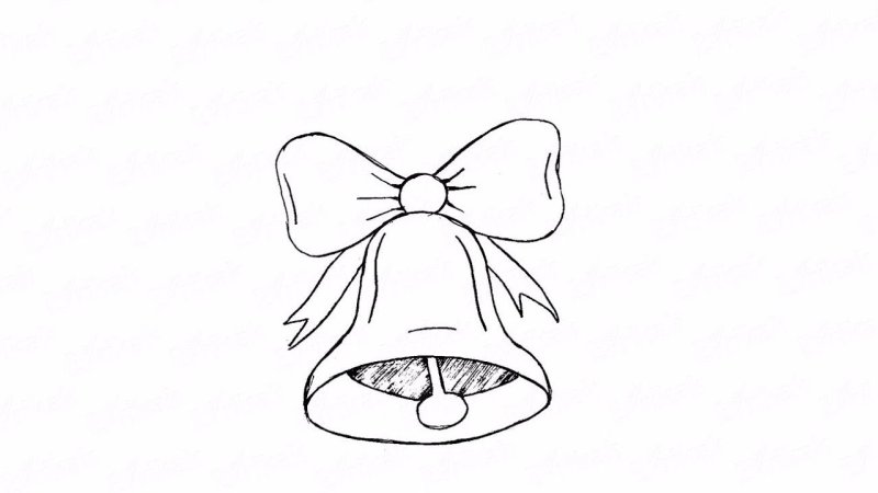 Колокольчик школьный рисунок