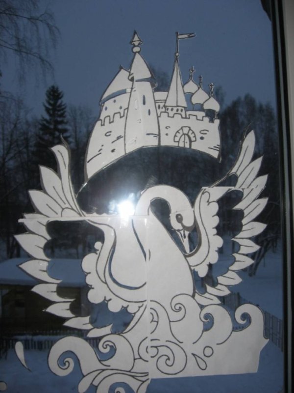 Вырезалки для окон по сказкам