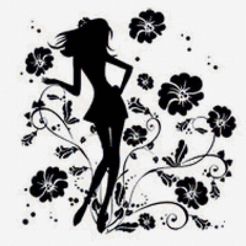 Трафарет девушки