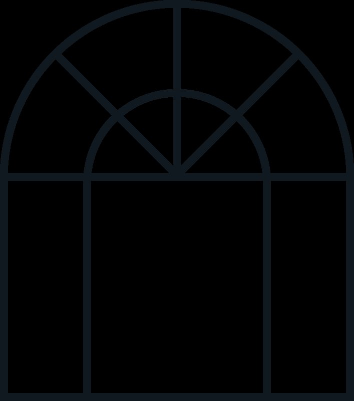 Трафарет арочного окна