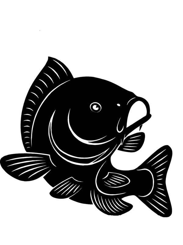 Карп трафарет