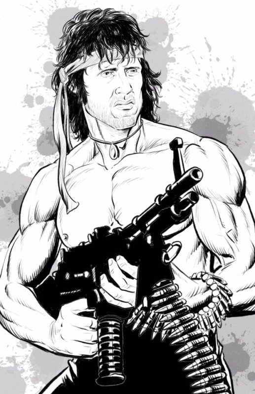 Рэмбо рисунок