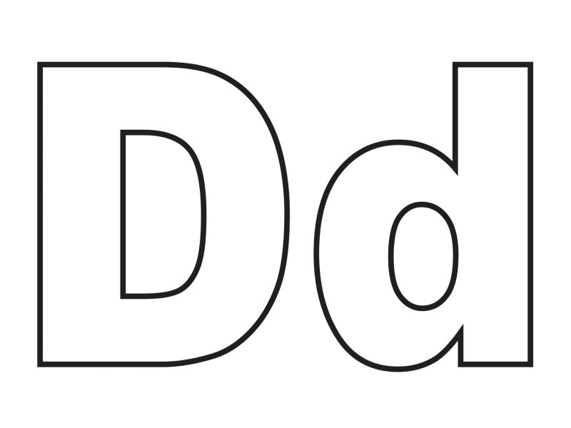 Буква d трафарет