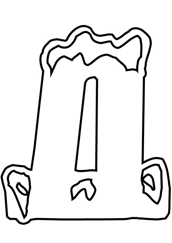 Новогодние буквы для раскрашивания