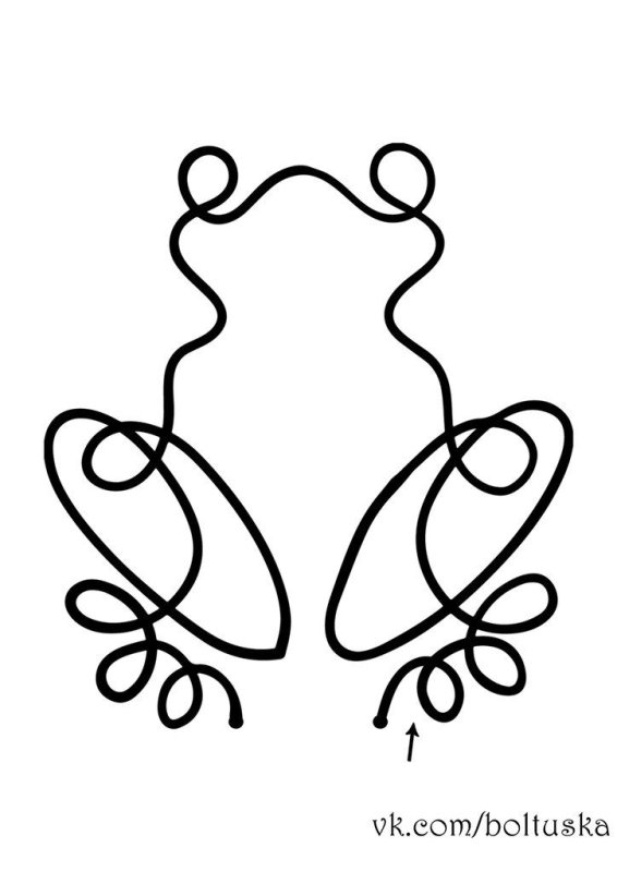 Рисование веревочкой.