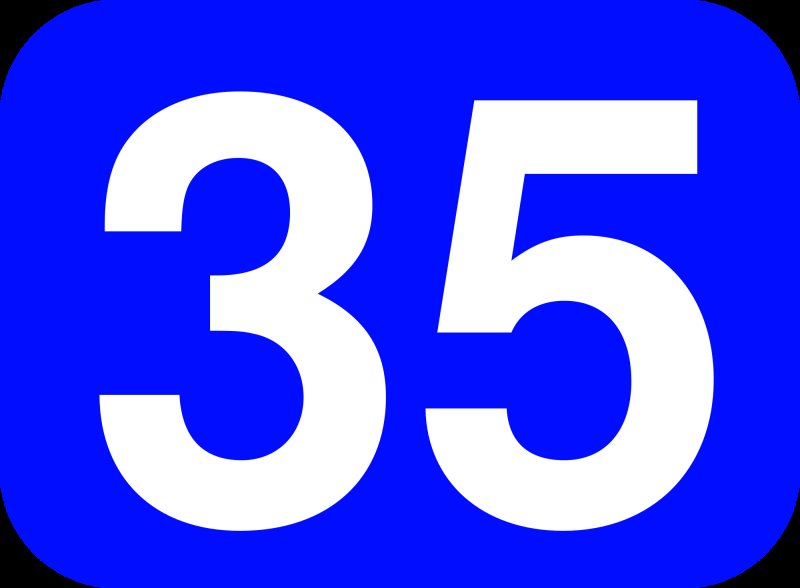 35 Лет цифры