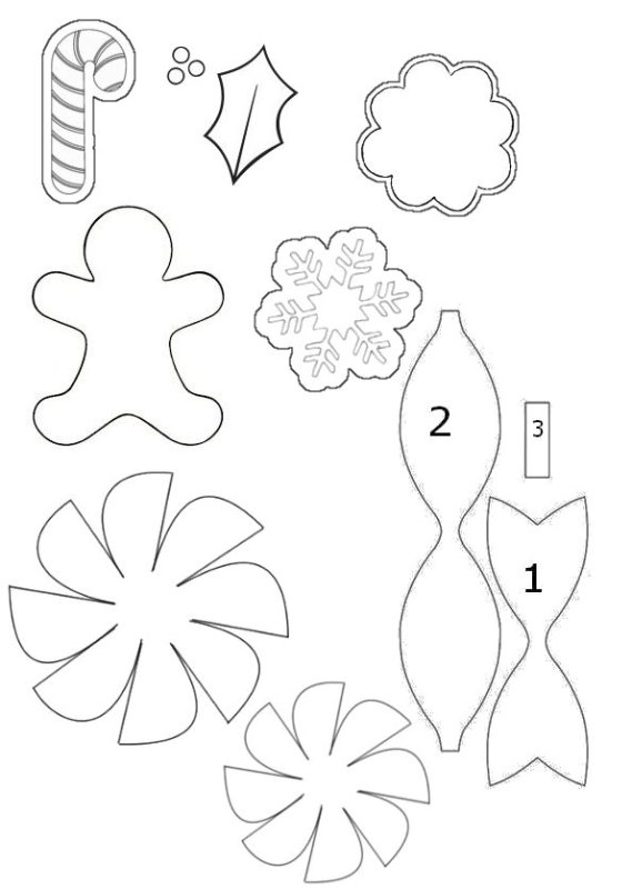 Трафареты для бантов из фоамирана