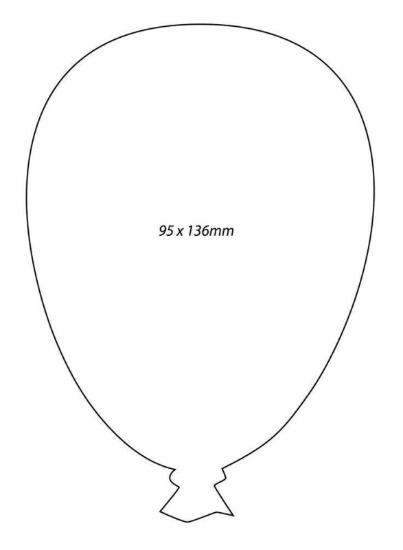 Воздушный шарик трафарет для вырезания