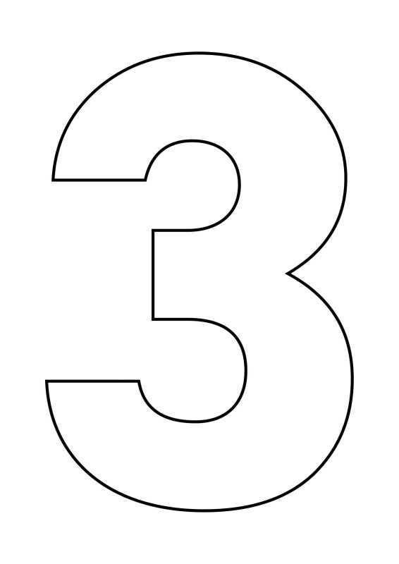 Трафарет для торта цифра