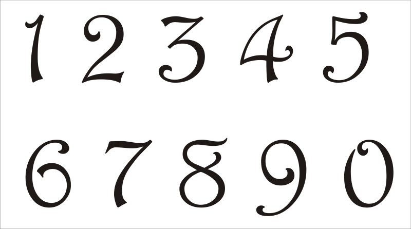 Трафарет "цифры"