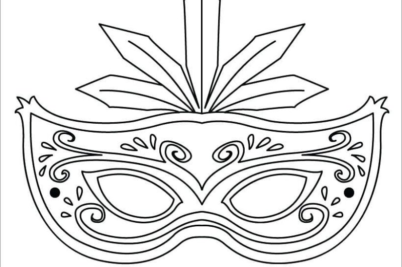 Карнавальная маска трафарет