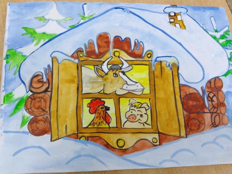 Зимовье зверей иллюстрации к сказке