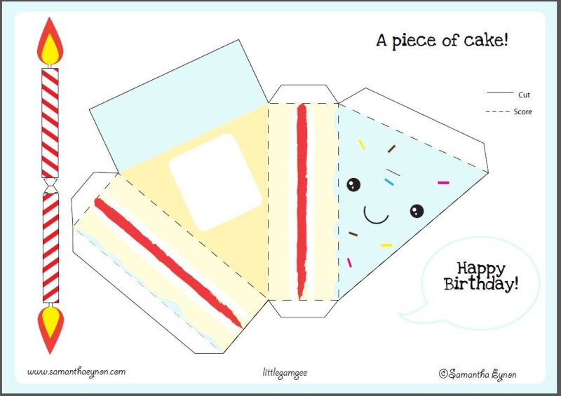 Развертка бумажного торта