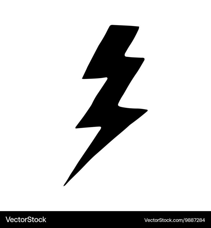 Молния трафарет