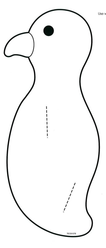 Трафарет попугай для вырезания